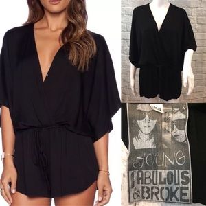 Young, Fabulous & Broke WOMEN’S Black Romper XS